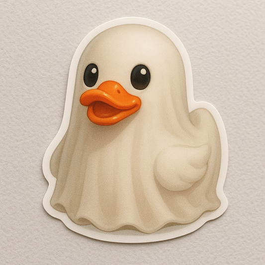Ghost Rubber Duck Sticker by Reed’s Rubber Ducks