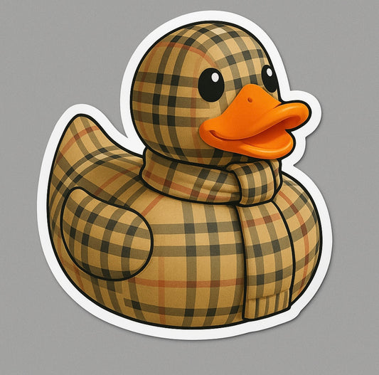 Burberry Rubber Duck Sticker by Reed’s Rubber Ducks