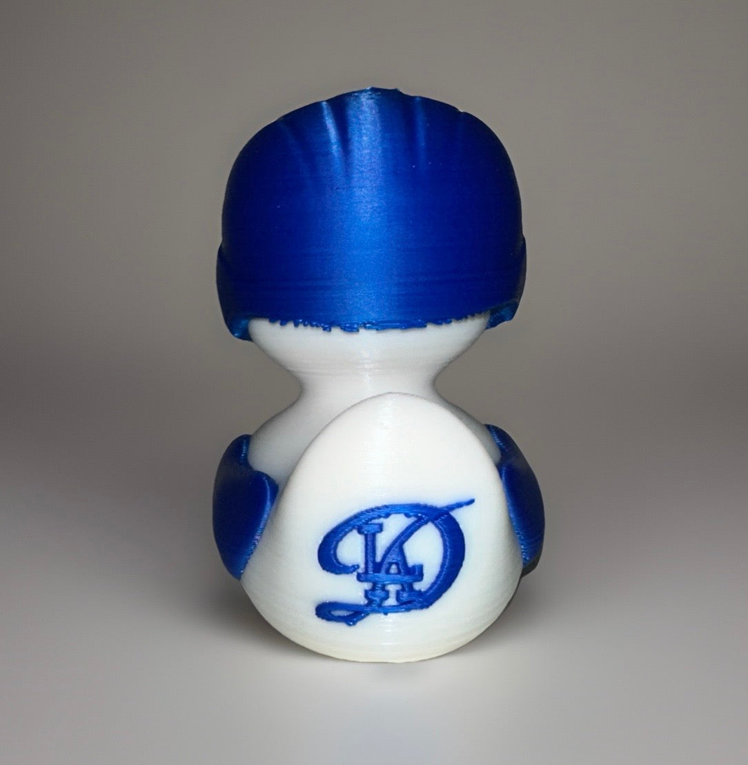 Los Angeles Dodgers 3D Printed Duck made by Reeds Rubber Ducks and Sensory Shop
