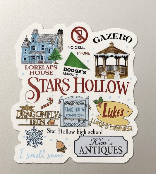 Stars Hollow Gilmore Girls Sticker Die-cut Vinyl by Reed’s Rubber Ducks