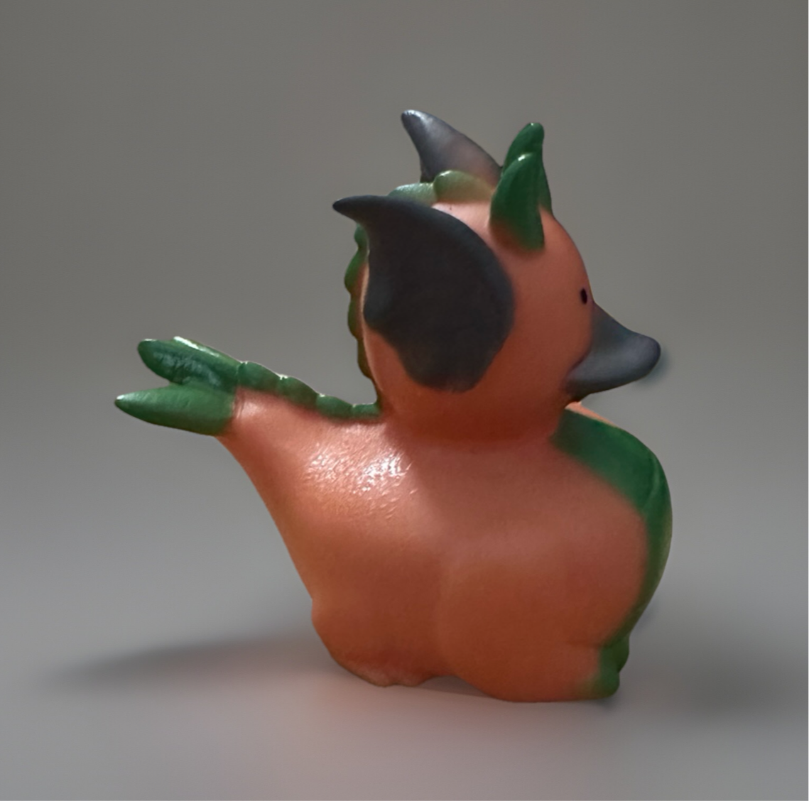 Brown and Green Dragon Rubber Duck 2”