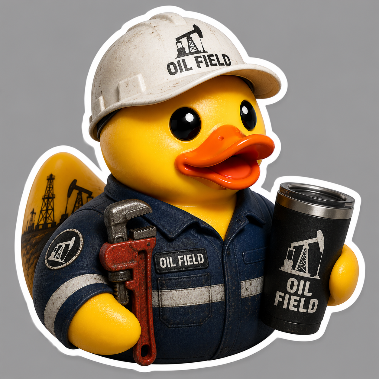 Oilfield Rubber Duck Sticker by Reed’s Rubber Ducks