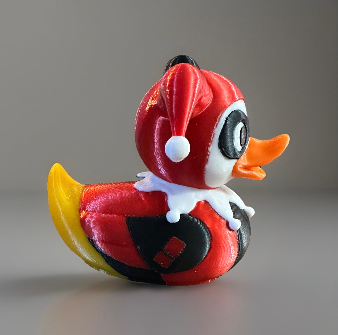 Harley Quinn 3D Printed Duck made by Reeds Rubber Ducks and Sensory Shop