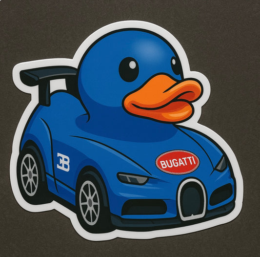 Bugatti Rubber Duck Sticker by Reed’s Rubber Ducks