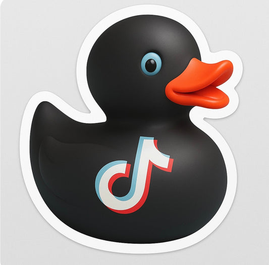 Tic Toc Rubber Duck Sticker by Reed’s Rubber Ducks