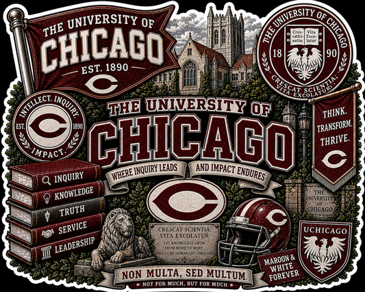 University of Chicago Die-Cut  Sticker by Reed’s Rubber Ducks