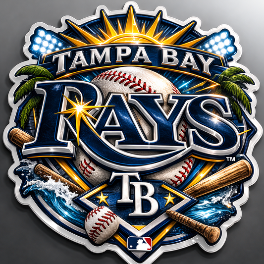 Tampa Bay Rays Die-Cut Vinyl Waterproof Sticker