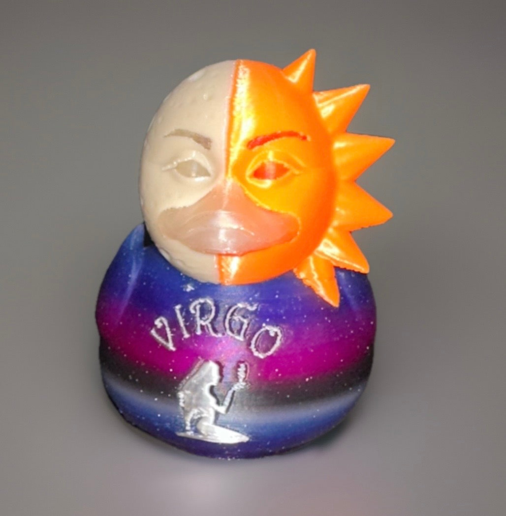 Virgo Astrological 3D Printed Duck made by Reeds Rubber Ducks and Sensory Shop