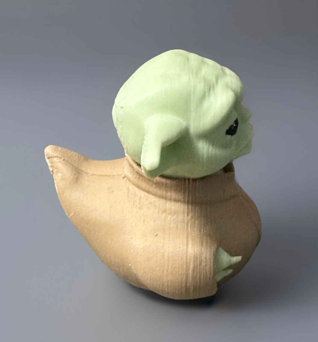 Reed’s Rubber Ducks and Sensory Shop 3D printed Yoda duck with green head and beige body