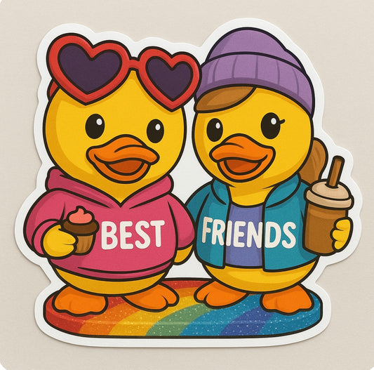 Best Friends Rubber Duck Sticker by Reed’s Rubber Ducks