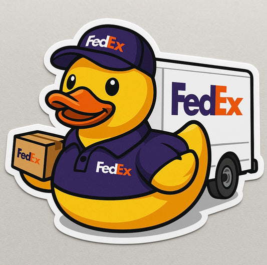 FedEx Rubber Duck Sticker by Reed’s Rubber Ducks