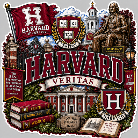 Harvard Die-Cut Waterproof Vinyl Sticker by Reed’s Rubber Ducks