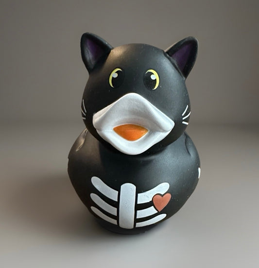 Halloween Black Cat Rubber Duck 3.5”