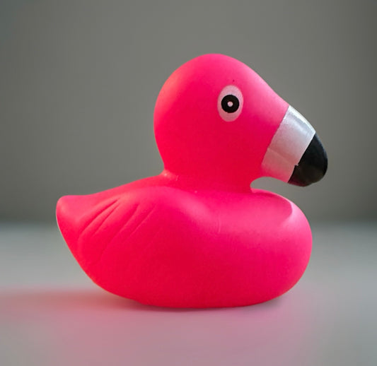 Pink Flamingo Rubber Duck 2”