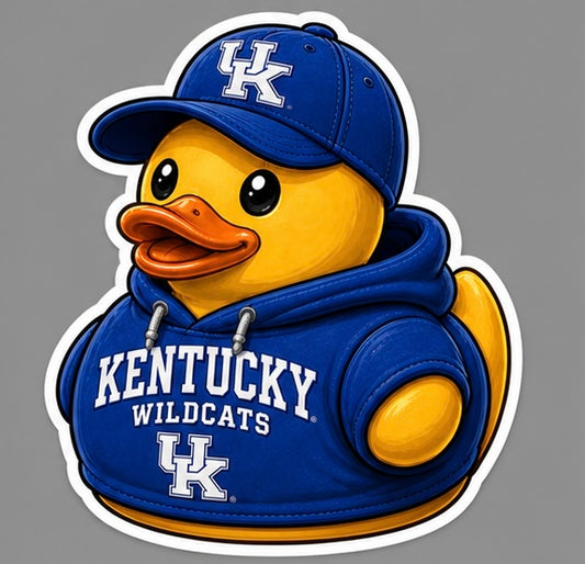 Kentucky Wildcats Rubber Duck Sticker by Reed’s Rubber Ducks