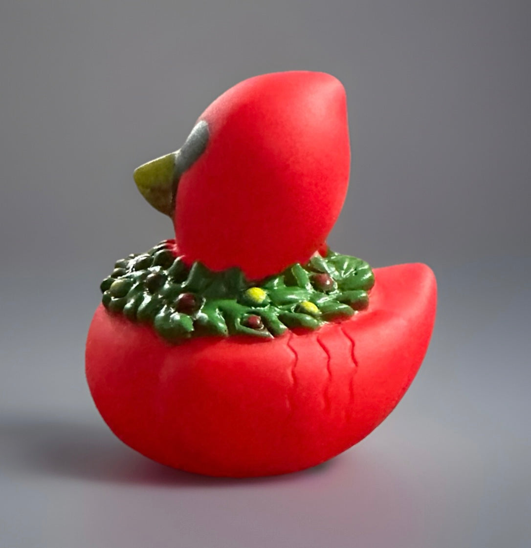 Red Cardinal Rubber Duck 2”