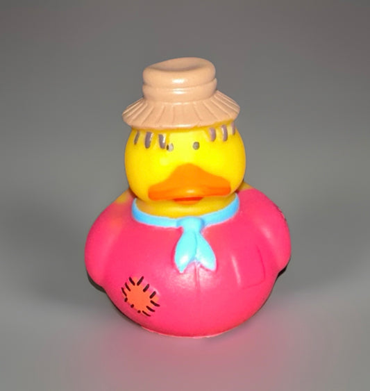 Pink Scare Crow Rubber Duck 2”