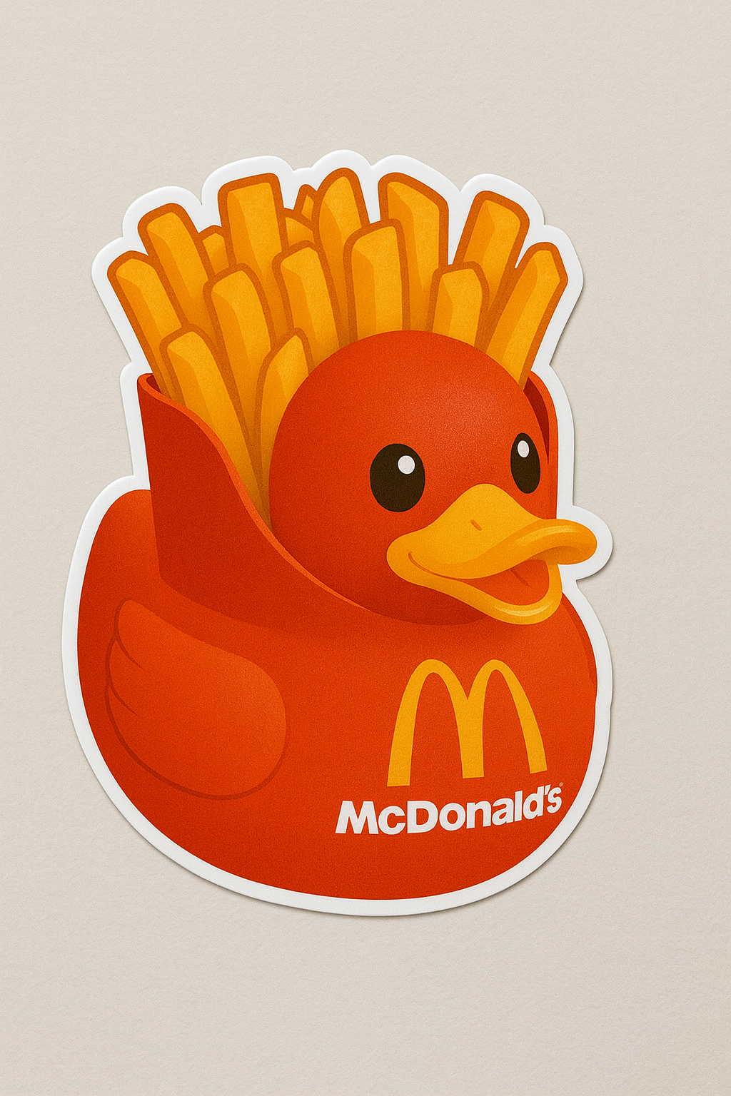 McDonalds French Fries Rubber Duck Sticker by Reed’s Rubber Ducks