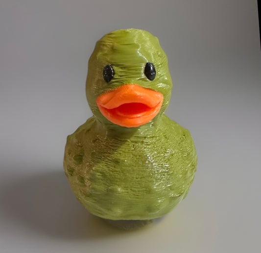 3D Printed Pickle Duck Made by Reeds Rubber Ducks and Sensory Shop