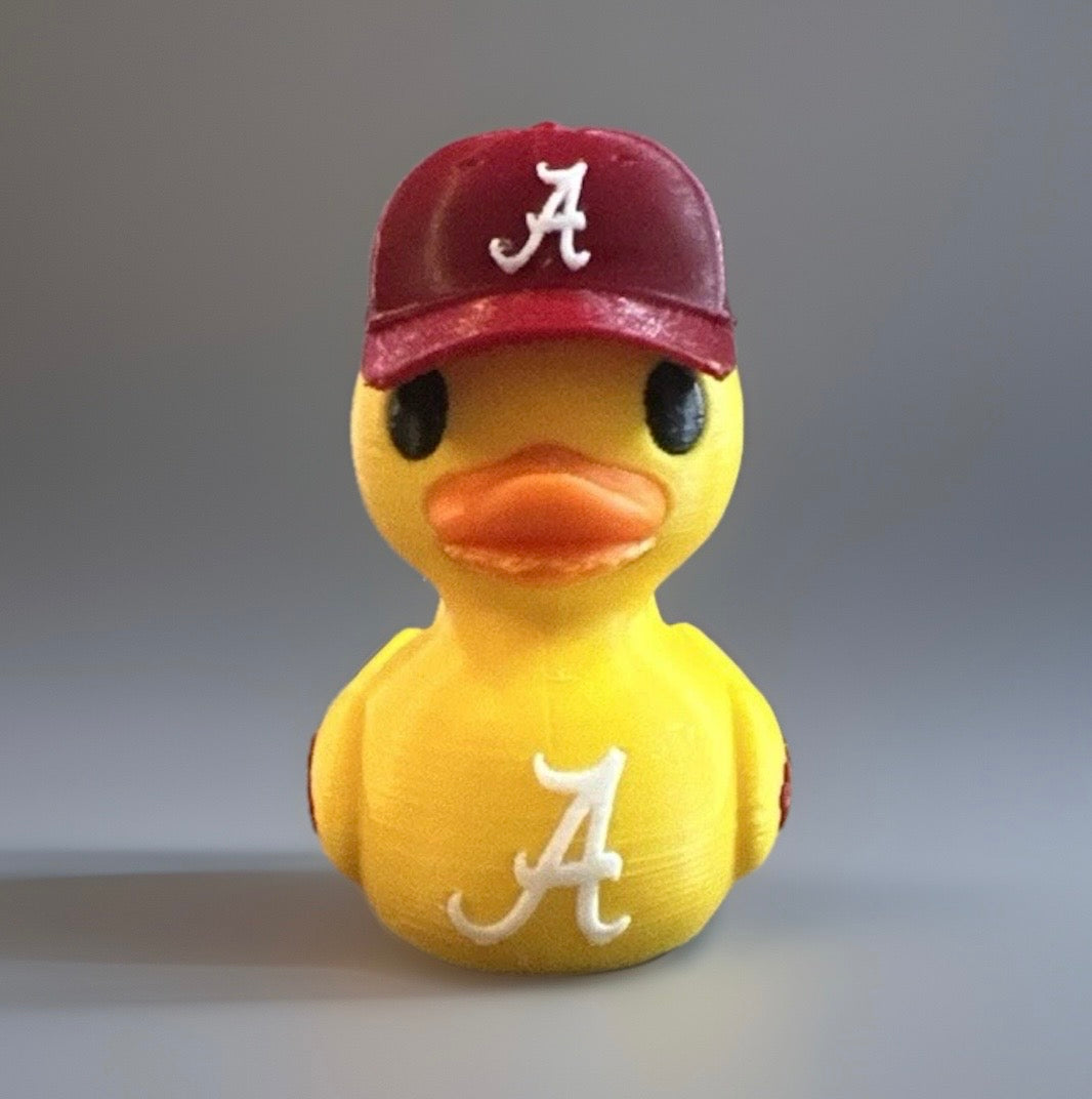 Alabama Crimson Tide 3D Printed Duck made by Reeds Rubber Ducks and Sensory Shop