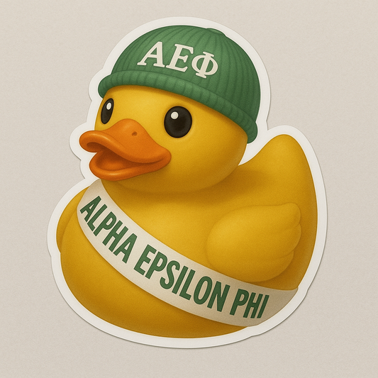 Alpha Epsilon Phi Rubber Duck Sticker by Reed’s Rubber Ducks