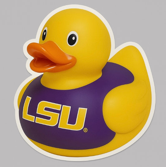 LSU Rubber Duck Sticker by Reed’s Rubber Ducks