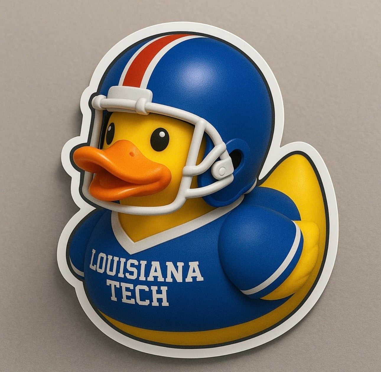 Louisiana Tech Rubber Duck Sticker by Reed’s Rubber Ducks