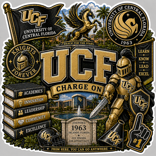 UCF Die-Cut Waterproof Vinyl Sticker by Reed’s Rubber Ducks