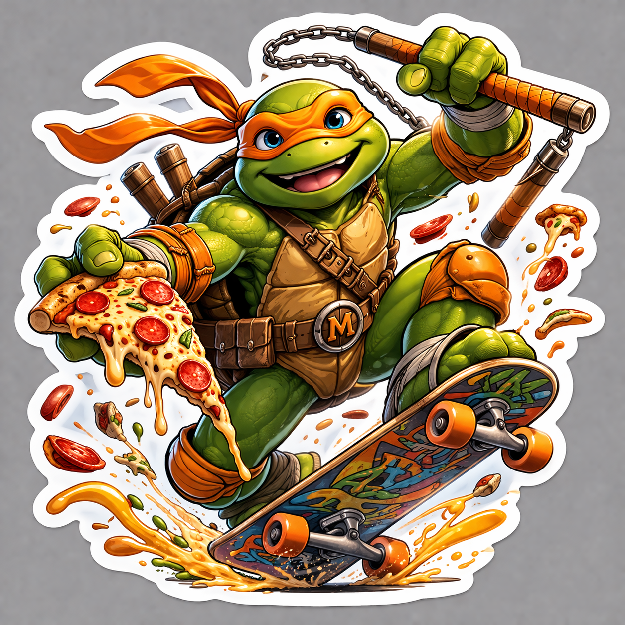 Teenage Mutant Ninja Turtles  Michelangelo  Die-Cut Sticker by Reed’s Rubber Ducks