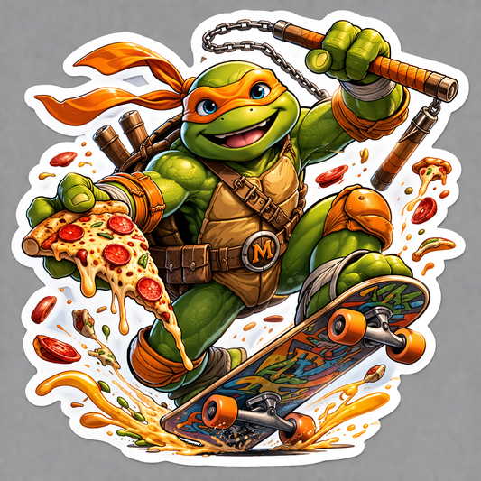Teenage Mutant Ninja Turtles  Michelangelo  Die-Cut Sticker by Reed’s Rubber Ducks