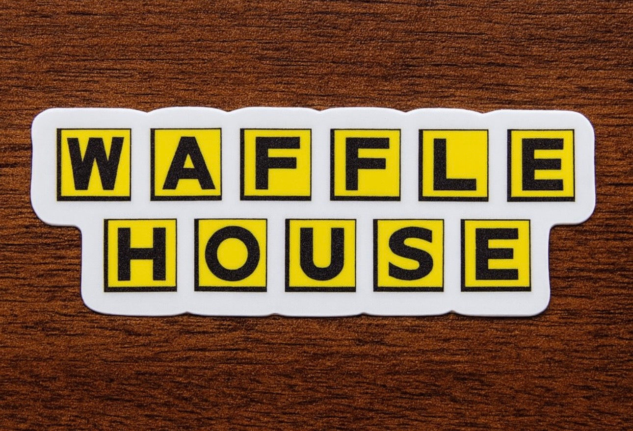 Waffle House Die-Cut Sticker by Reed’s Rubber Ducks