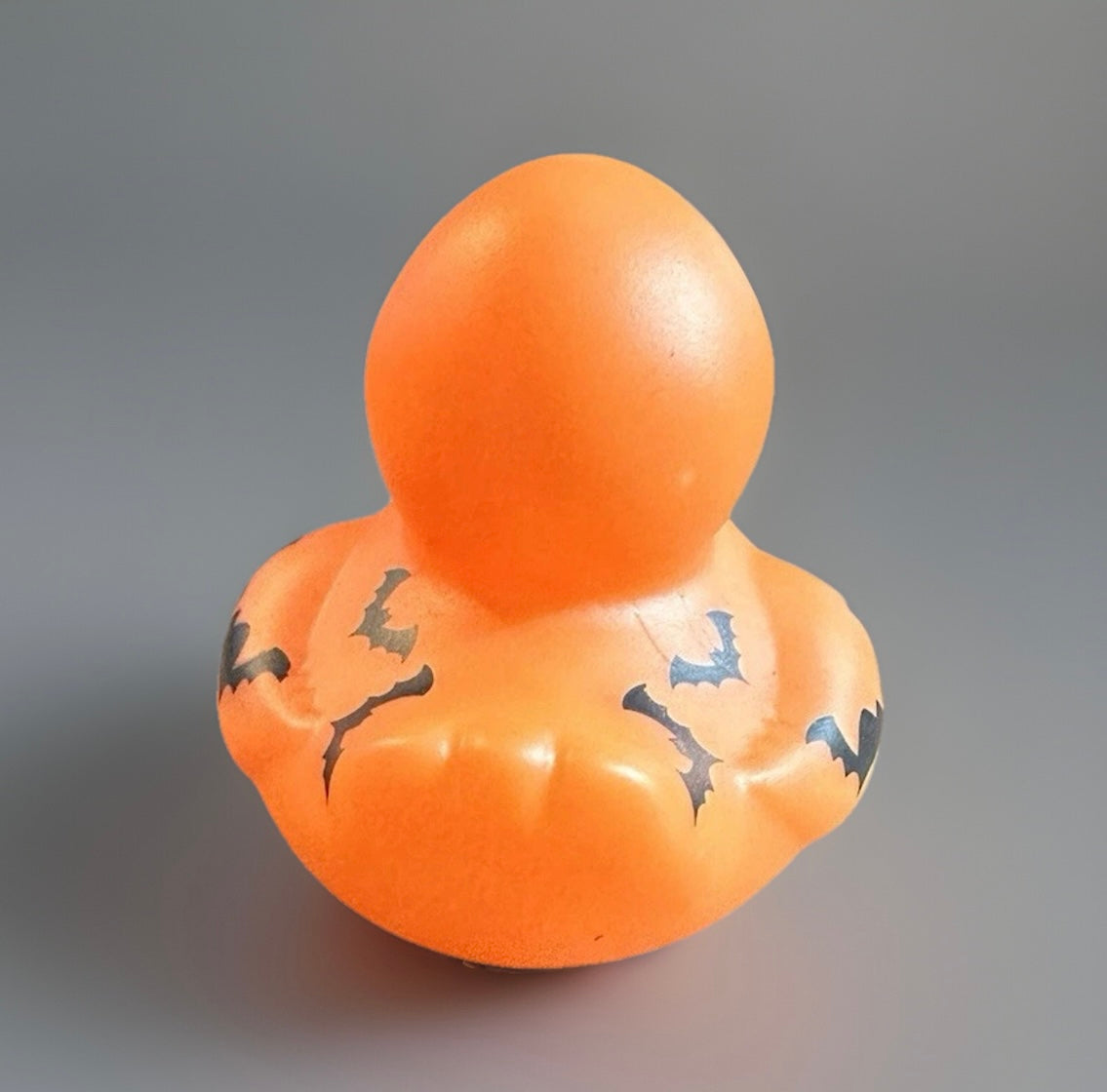 Orange Rubber Duck with Bats 2”