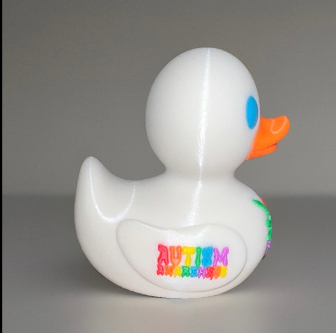 Autism Awareness Puzzle Piece 3D Printed Duck made by Reeds Rubber Ducks and Sensory Shop