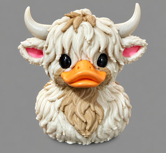 Highland Cow Duck/3D Printed Duck/Collectible Duck/ Duck Collector
