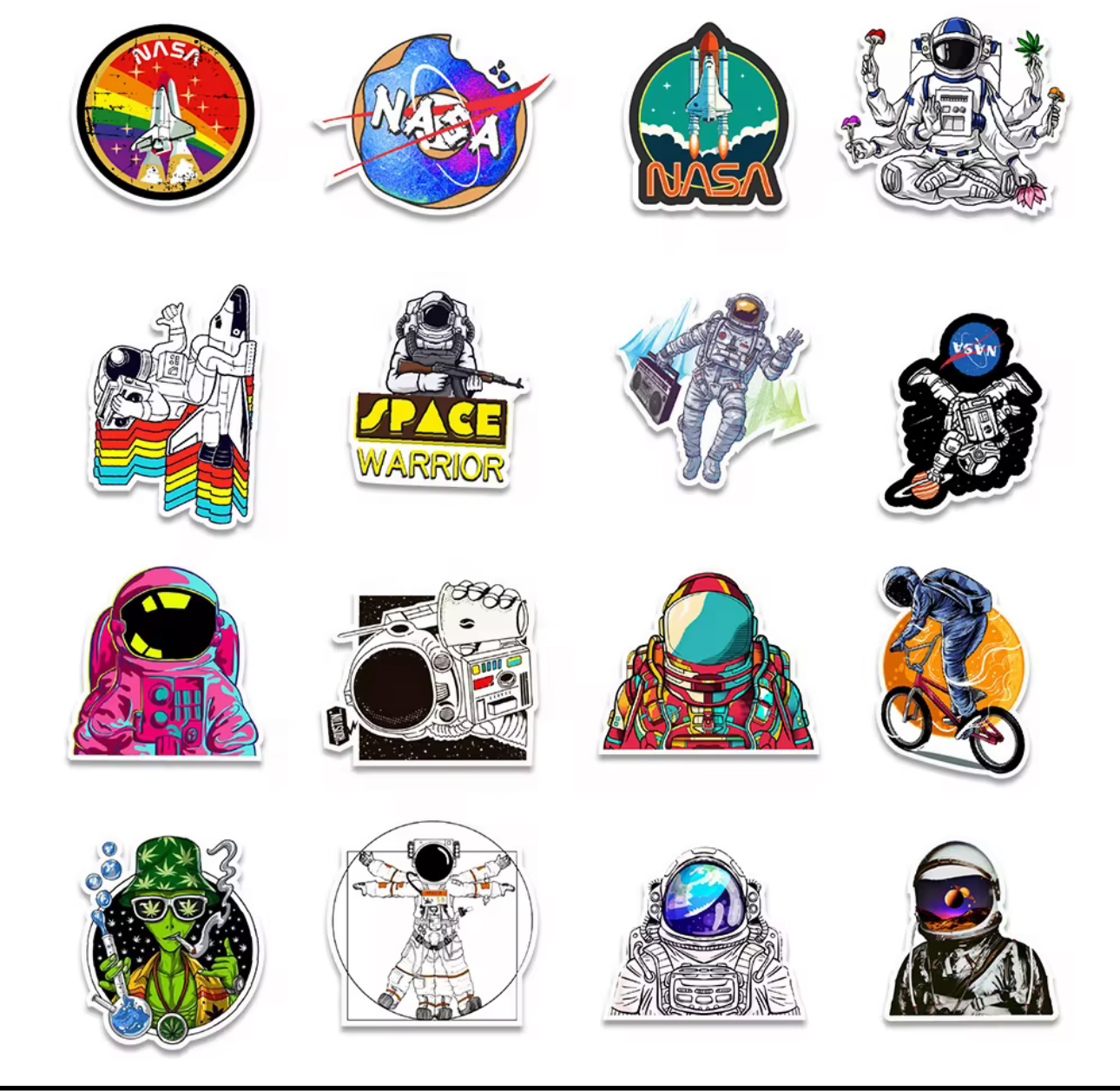 50Pcs NASA Vinyl Stickers