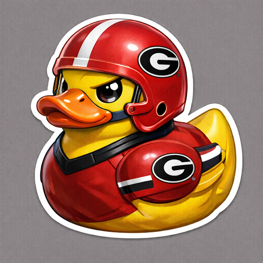 Georgia BulldogsRubber Duck Sticker by Reed’s Rubber Ducks