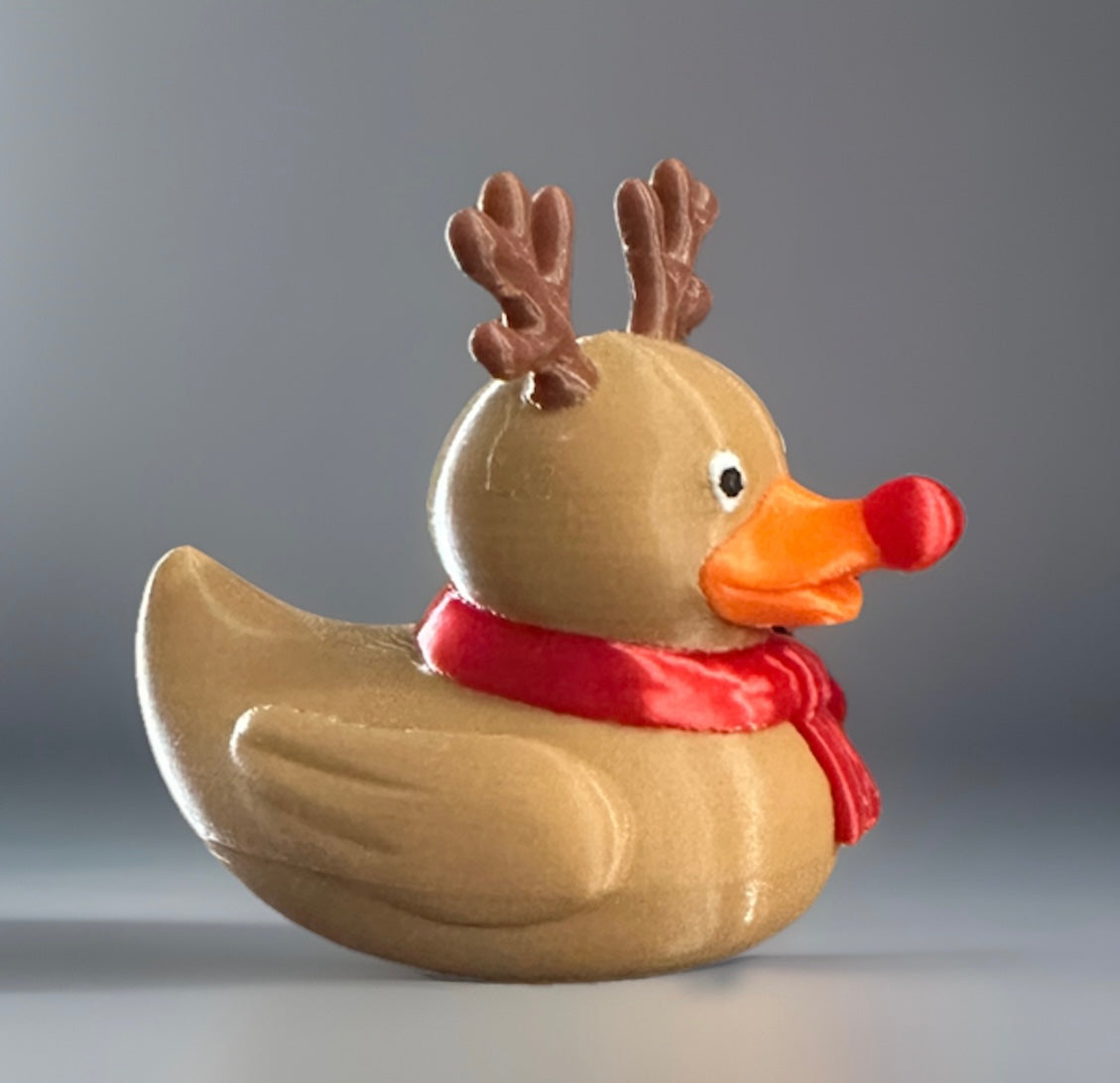 Reed s 3D Printed Rudolph The Red Nosed Reindeer Duck Collectible reed-s-3d-printed-rudolph-the-red-nosed-reindeer-duck-collectible