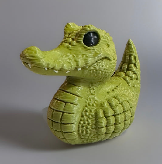 Adorable 3D Printed Alligator Made by Reeds Rubber Ducks and Sensory Shop