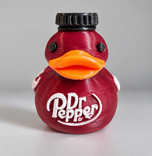 Dr. Pepper inspired duck/Duck figurine/Gift for collectors/Soft Drinks