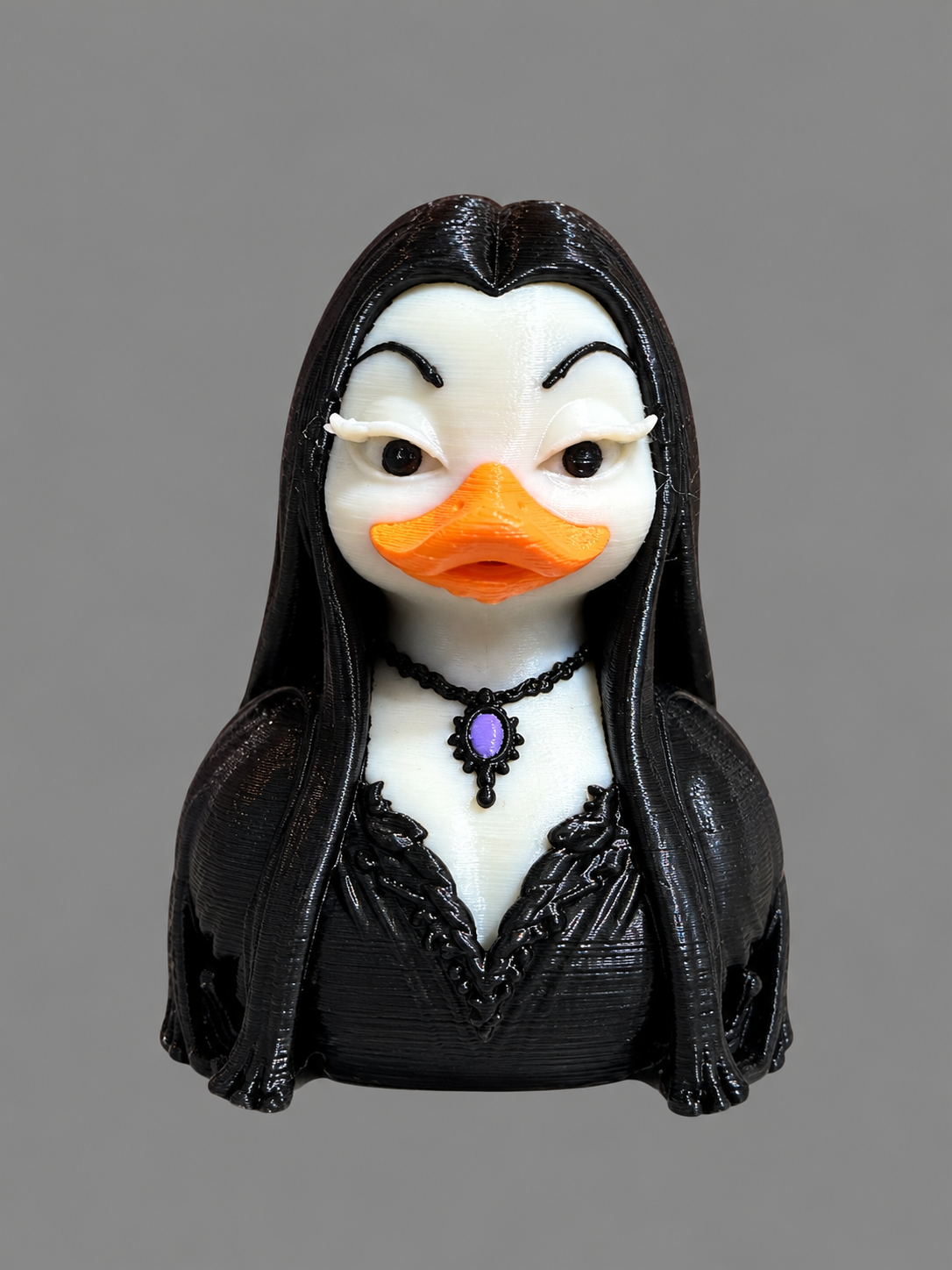 Reeds Morticia Addams 3D Printed Duck/Addams Family Collectors/Nostalgia/Jeep Ducking