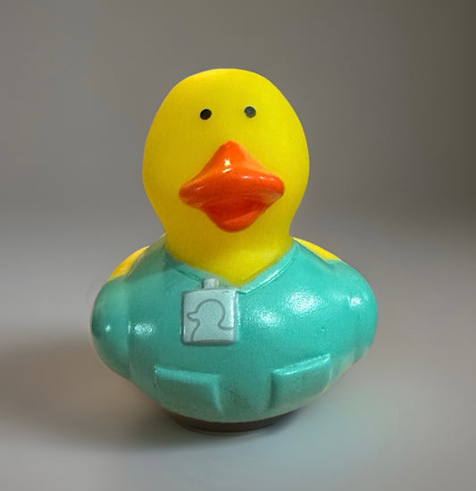 Green Scrub Nurse Rubber Duck 2”
