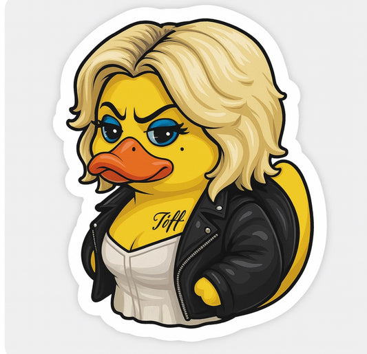 Tiffany Rubber Duck Sticker by Reed’s Rubber Ducks