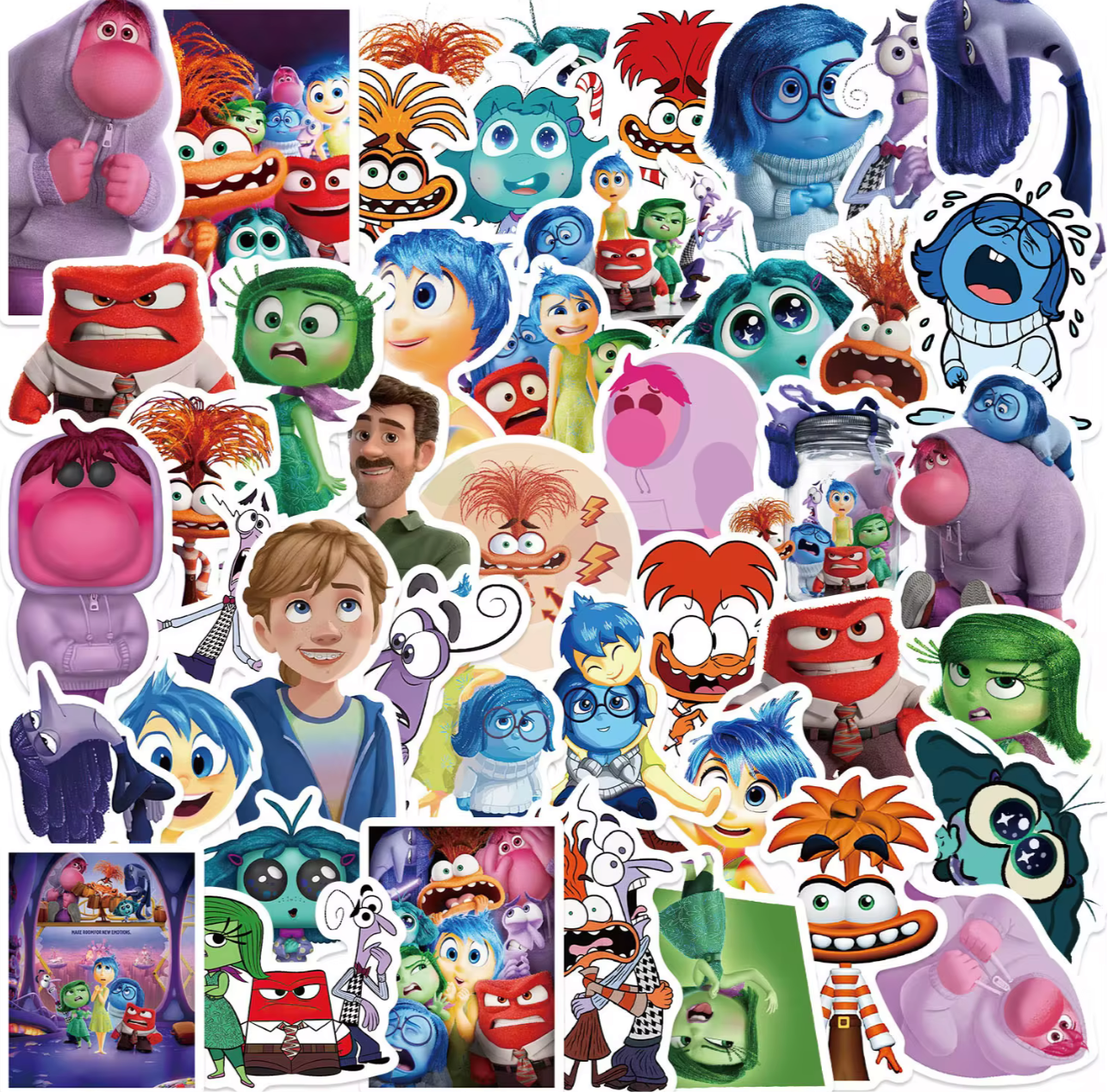 50Pcs Inside Out 2 Vinyl Stickers