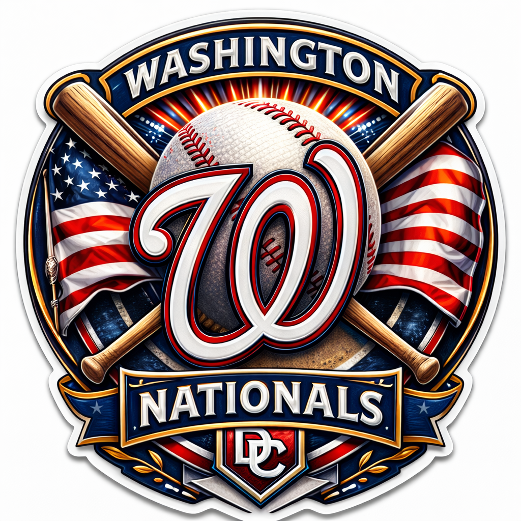 Washington Nationals Die-Cut Vinyl Waterproof Sticker