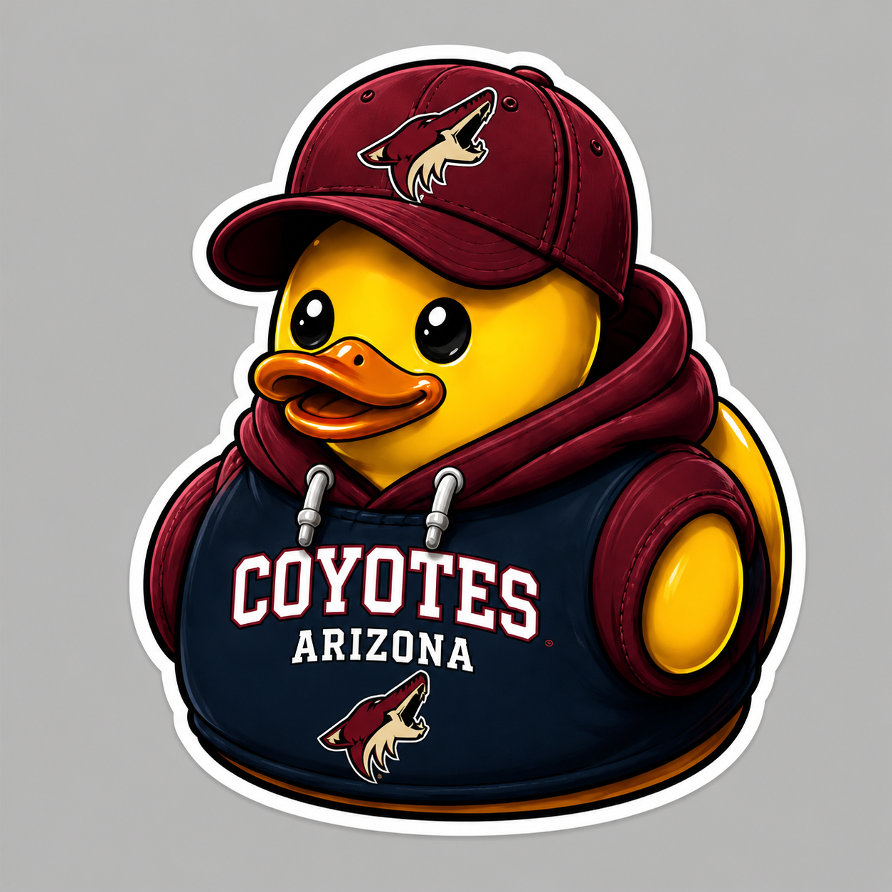 Arizona Coyotes Die-Cut Vinyl Waterproof Sticker