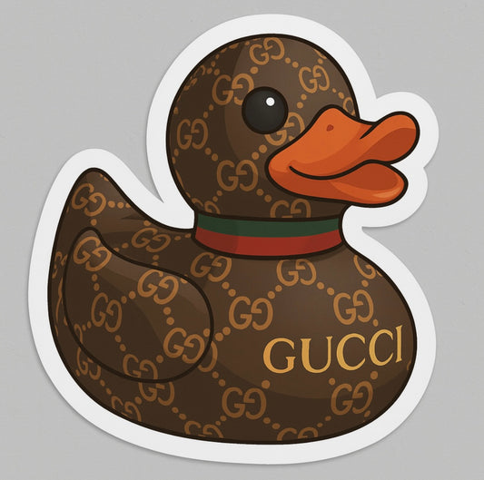Gucci Rubber Duck Sticker by Reed’s Rubber Ducks