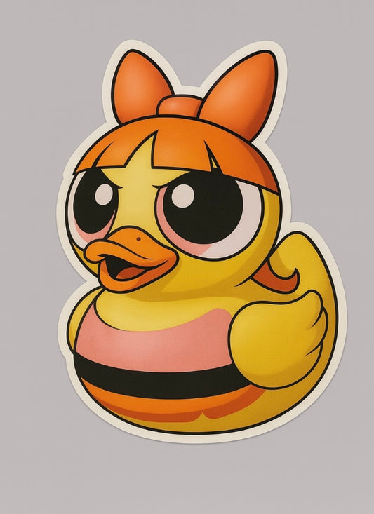 Power Puff Girls Blossom Rubber Duck Sticker by Reed’s Rubber Ducks