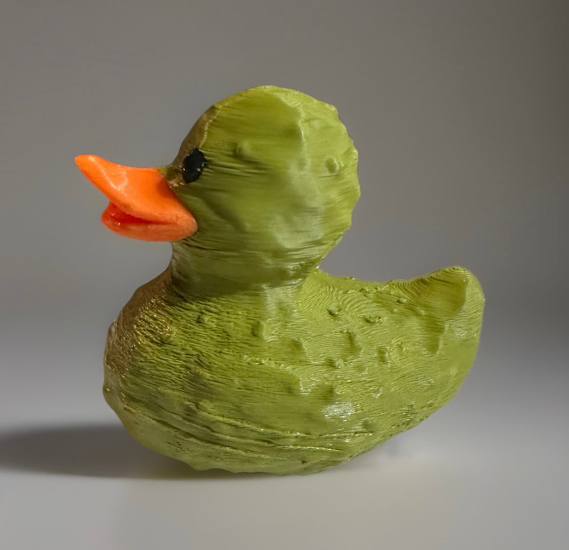 3D Printed Pickle Duck Made by Reeds Rubber Ducks and Sensory Shop