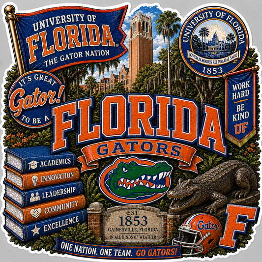 Florida Gators Die-Cut Waterproof Vinyl Sticker by Reed’s Rubber Ducks