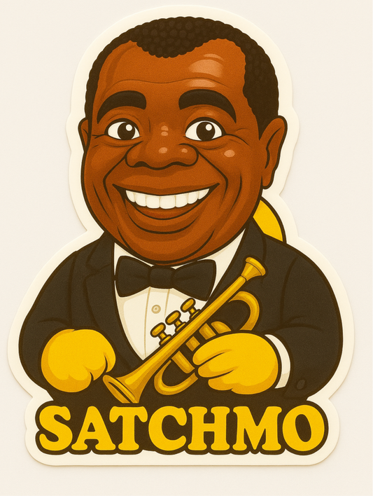 Louis Armstrong “Satchmo” Rubber Duck Sticker by Reed’s Rubber Ducks